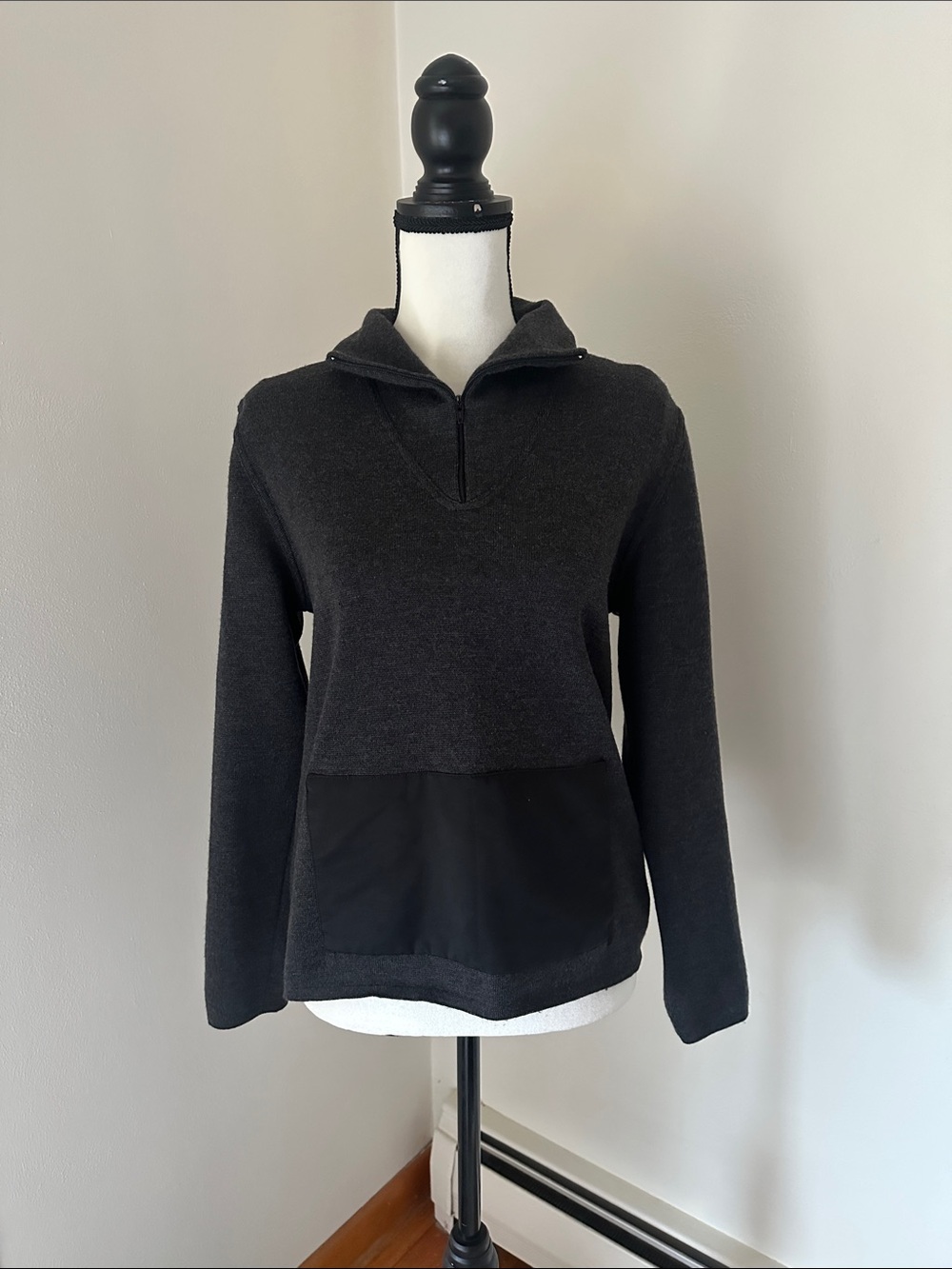 Bergdorf Goodman Collection Gray 3/4 Zip